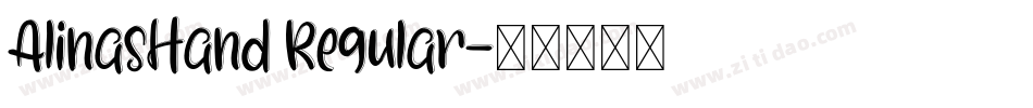 AlinasHand Regular字体转换
